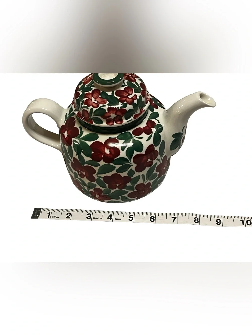 Rare Arabia Finland Purpuri Jenkka Ulla Procope Teapot Lid 1960's Floral Signed
